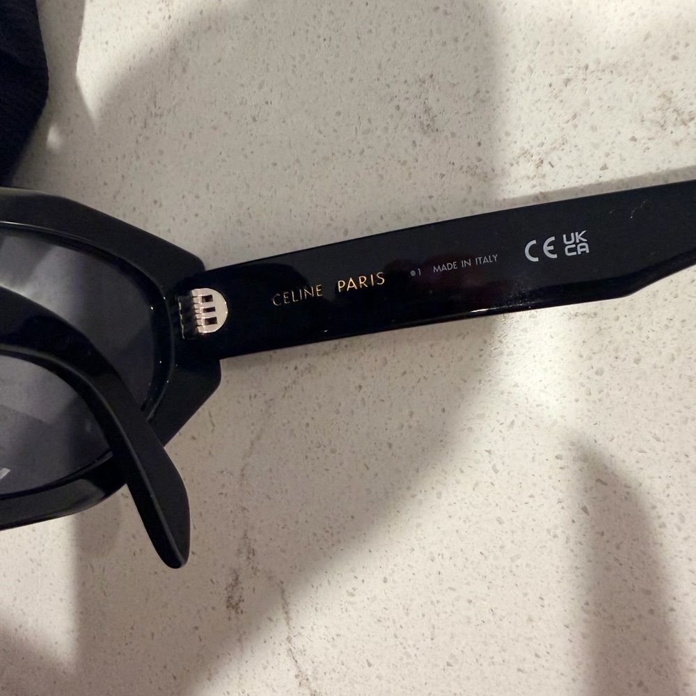 Celine Black Angular Sunglasses - image 4
